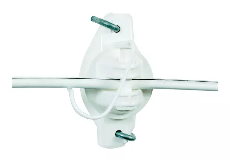 Gallagher Wood Post Pinlock Insulator, White