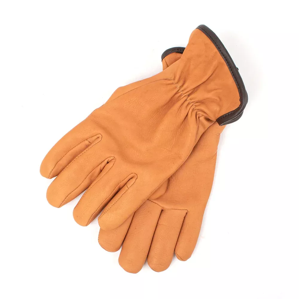 Geier Merino Lined Deerskin Gloves - Saddle