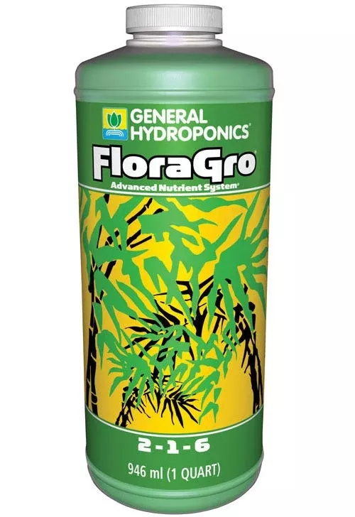 General Hydroponics FloraNova Grow 2-1-6 Nutrient, 1 Quart