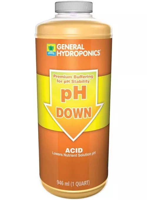 General Hydroponics pH Down Liquid, 1 Quart