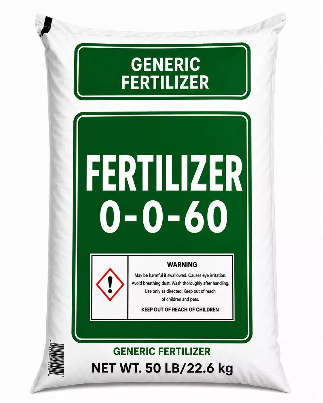 Generic Fertilizer 0-0-60 Farm Fertilizer, 50 lb Bag