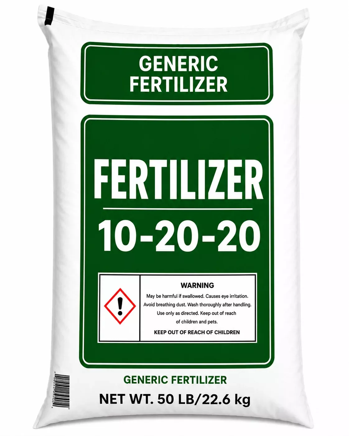 Generic Fertilizer 10-20-20 Farm Fertilizer, 50 lb Bag