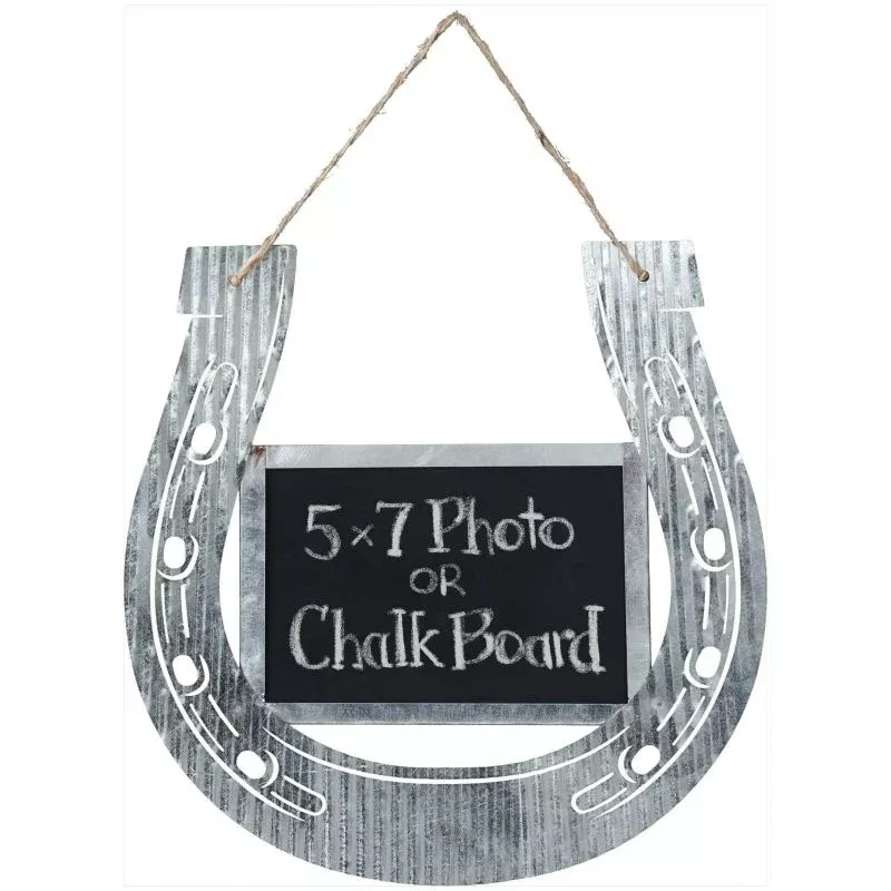 Gift Corral Corrugated Horseshoe Chalk Frame