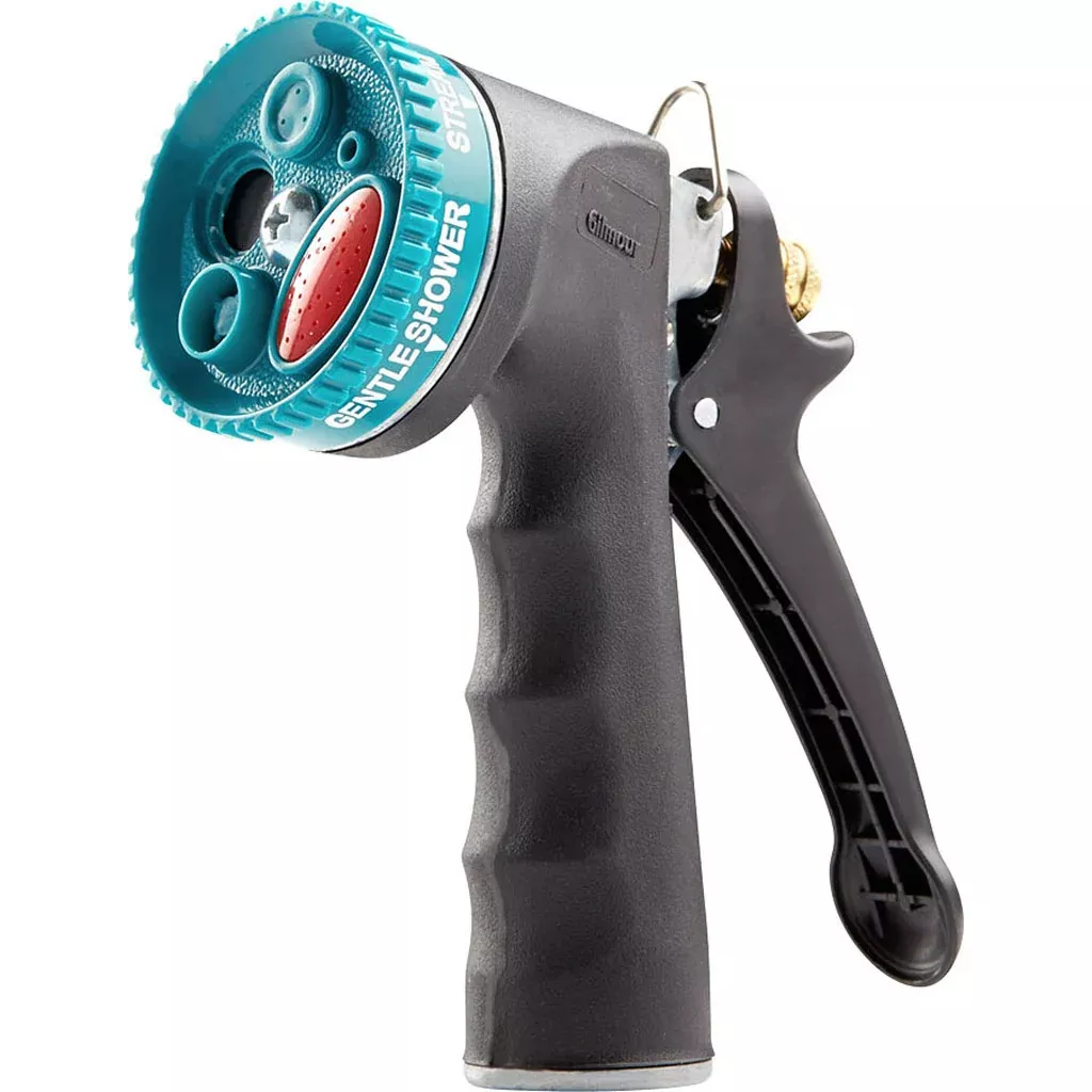Gilmour Medium Duty Select-A-Spray Nozzle, 7-Pattern, Die Cast Metal