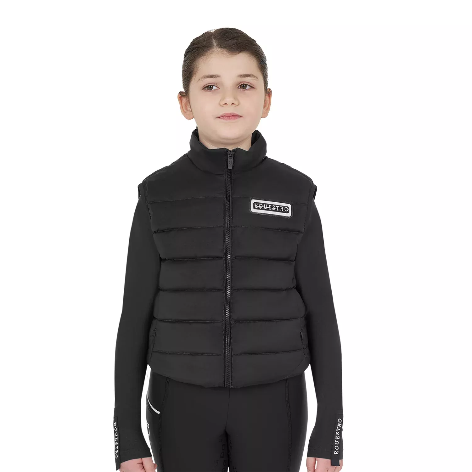 Girls Technical Nylon Vest - Black