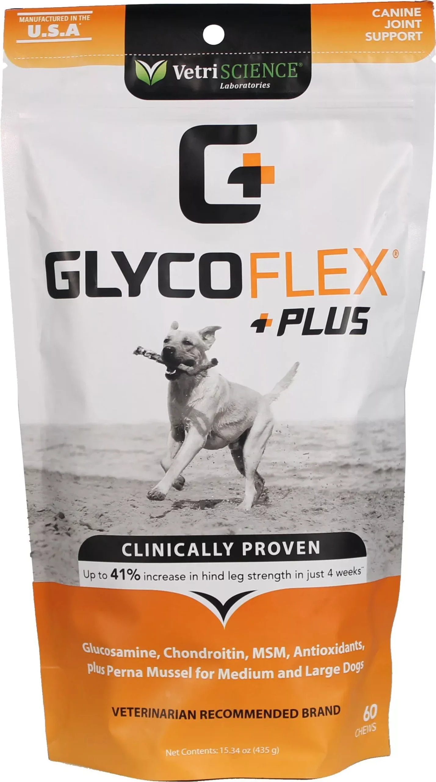GlycoFlex Plus Joint Support Dog Chews, Duck, 60-Count