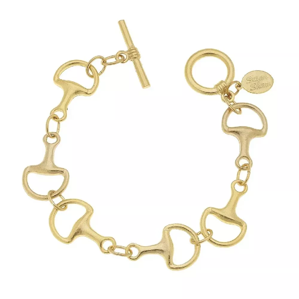 Gold Horse Bit Bracelet