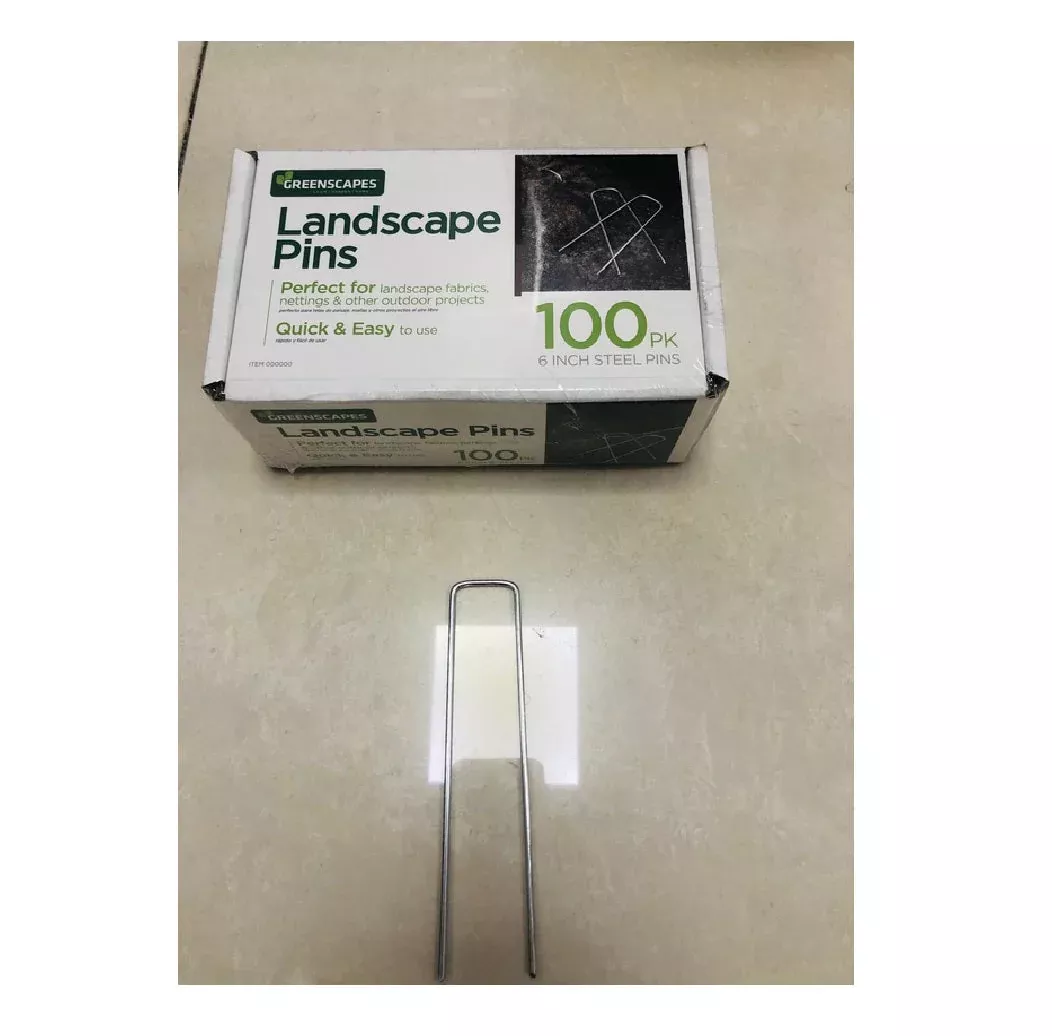 Greenscapes Landscape Fabric Pins, 6", 100-Pack