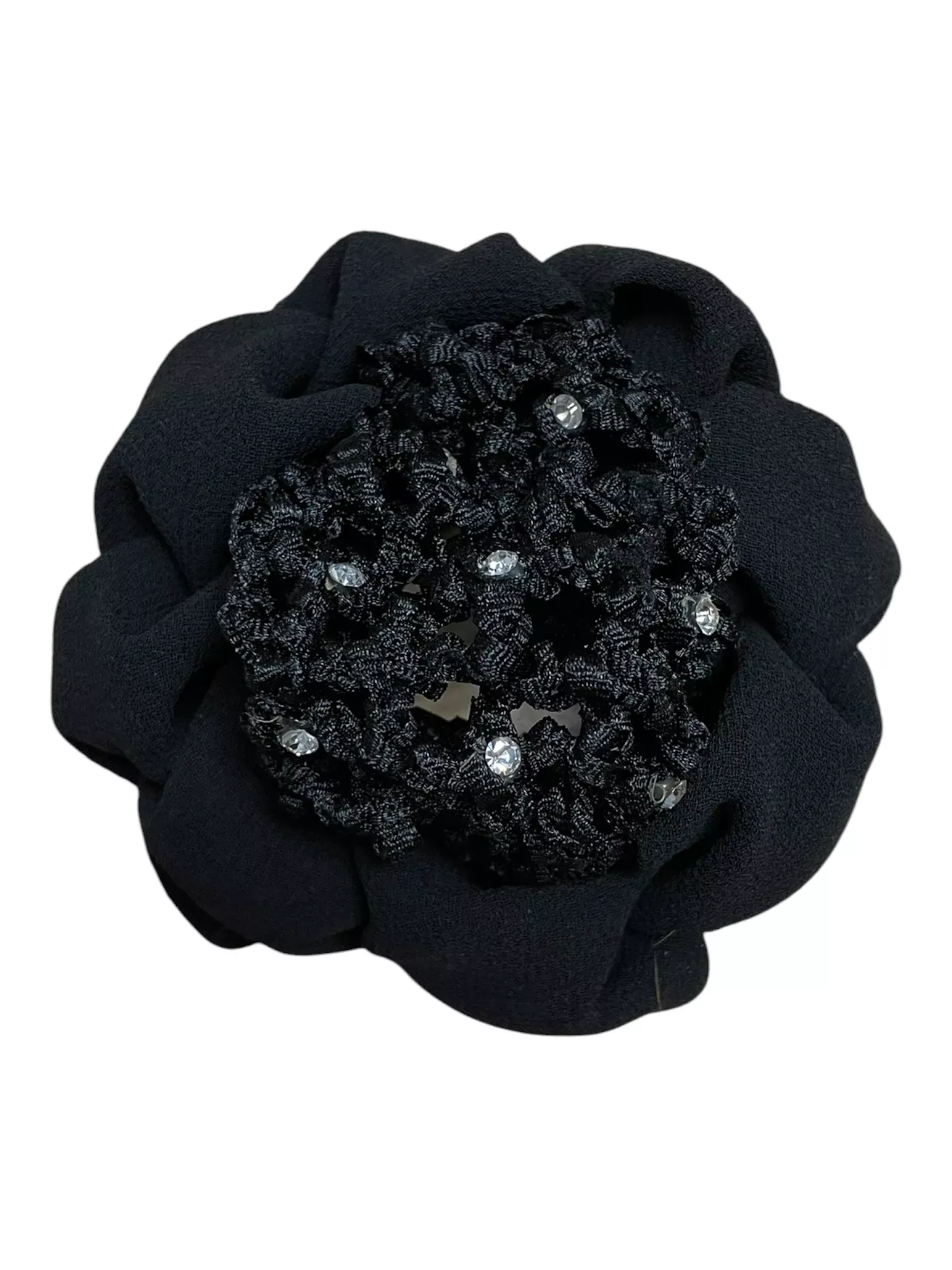 Hair Net Bun - Black/Rhinestone - USED