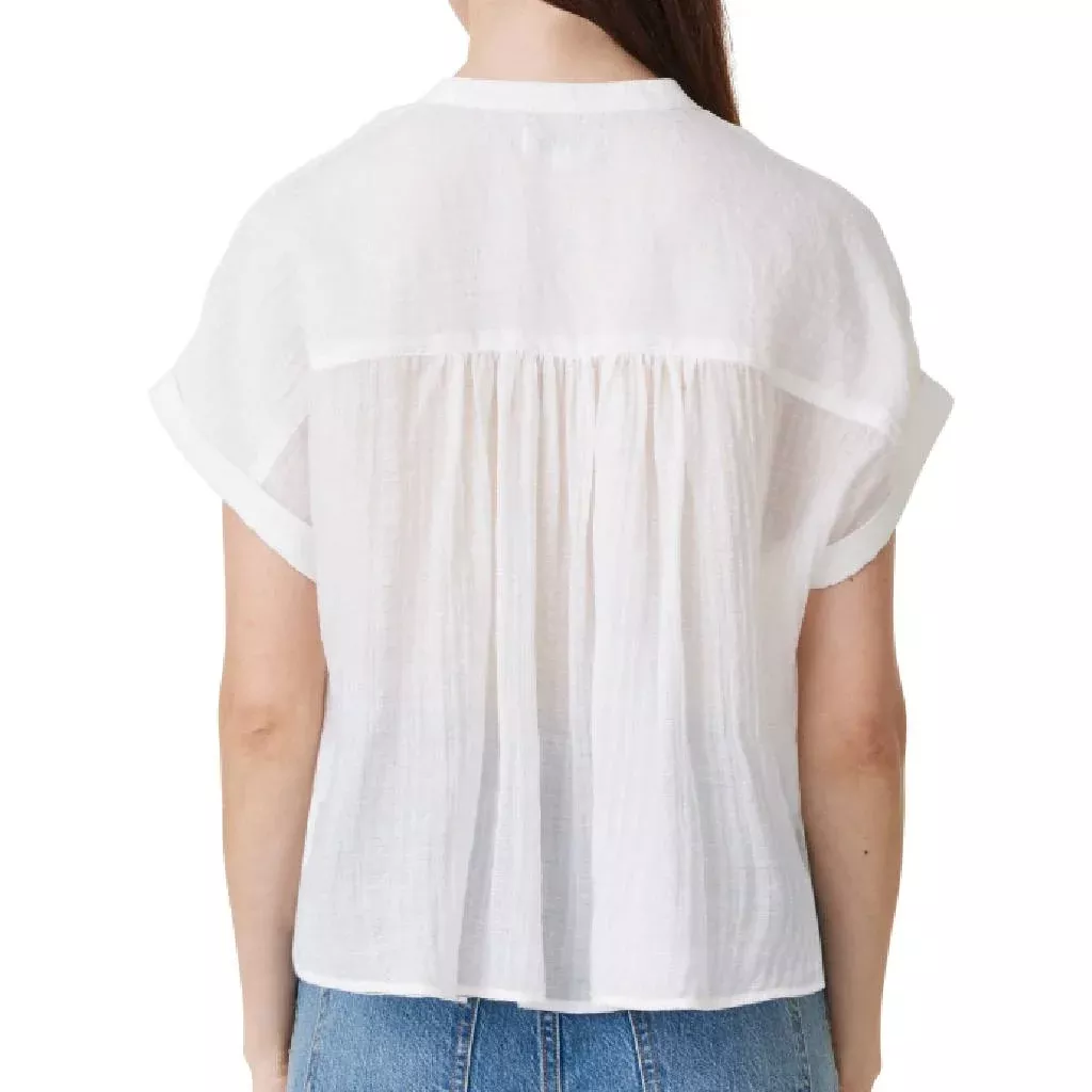 Half Placket Top White