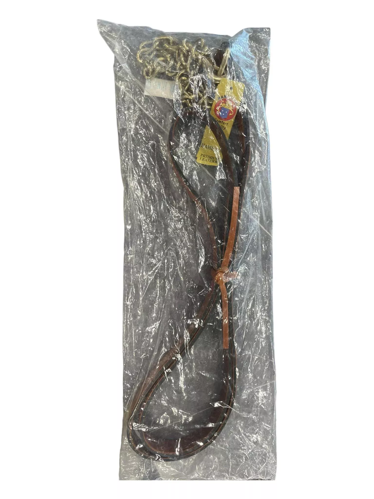 Hamilton Leather Lead *NWT* - Brown - 6' / 30" Chain - USED