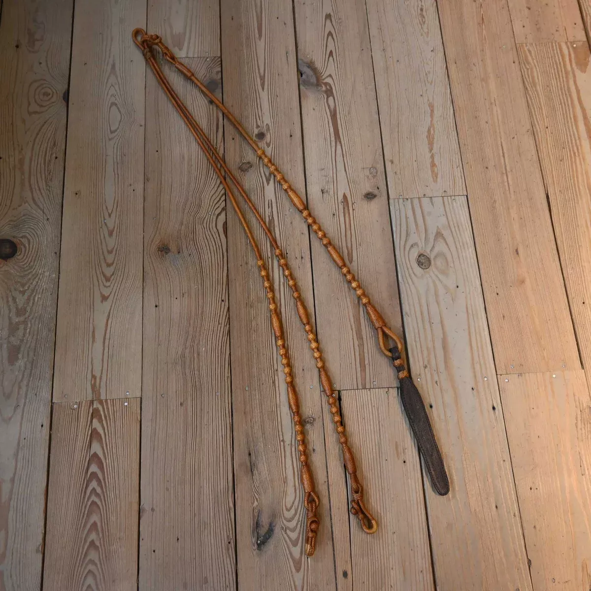Hand Braided 100" Rawhide Romel Reins