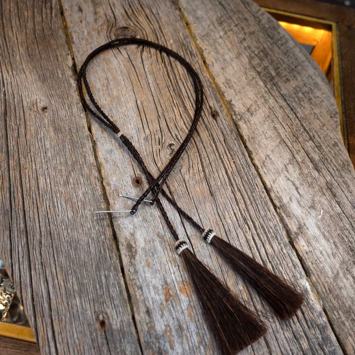 Handmade Dark Bay & Black Horse Hair Stampede Strings