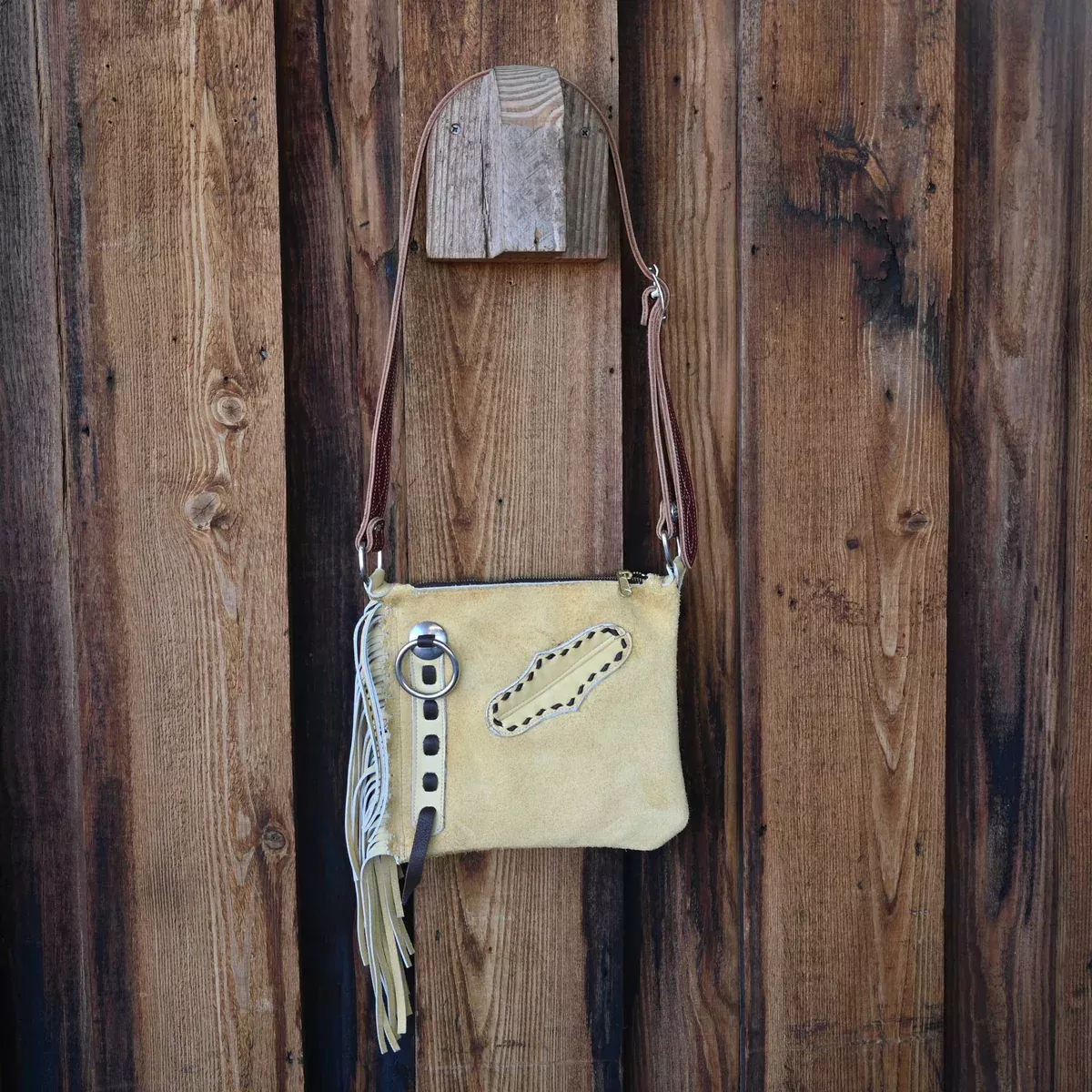 Handmade "Mellow Yellow" Crossbody Chap Purse