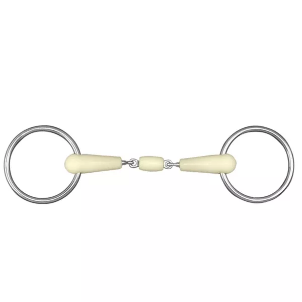 Happy Mouth Double Jointed Loose Ring W/ Roller Horse Bit