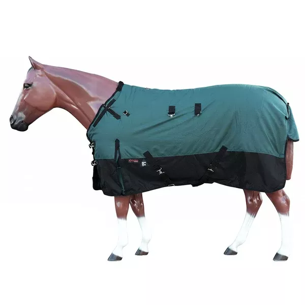 HILASON 1200D Turnout Light Winter Waterproof Rain Sheet Horse green