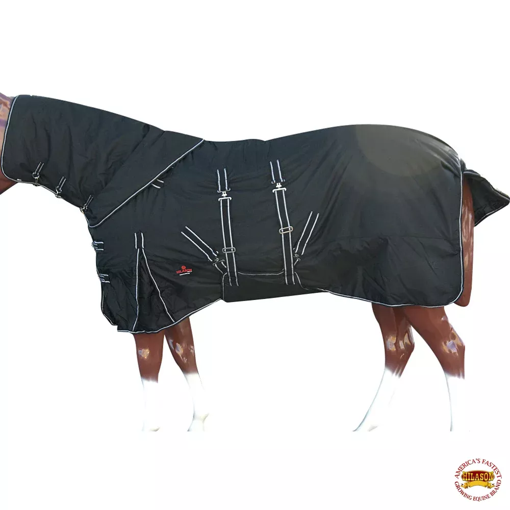 Hilason 1200D Waterproof Winter Horse Turnout Blanket Neck Cover Belly Wrap