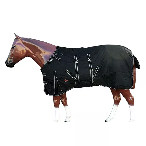HILASON 1200D Winter Waterproof Poly Horse Blanket Belly Wrap Black