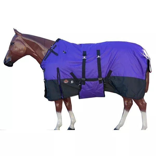 HILASON 1200D Winter Waterproof Poly Horse Blanket Belly Wrap Purple