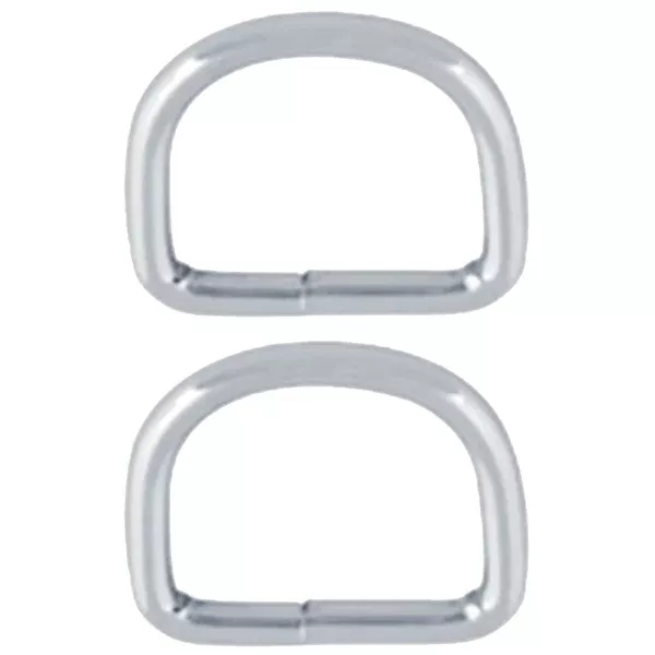 Hilason 3/4" 3.5 mm Welded Wire Dee Ring Nickel Plated