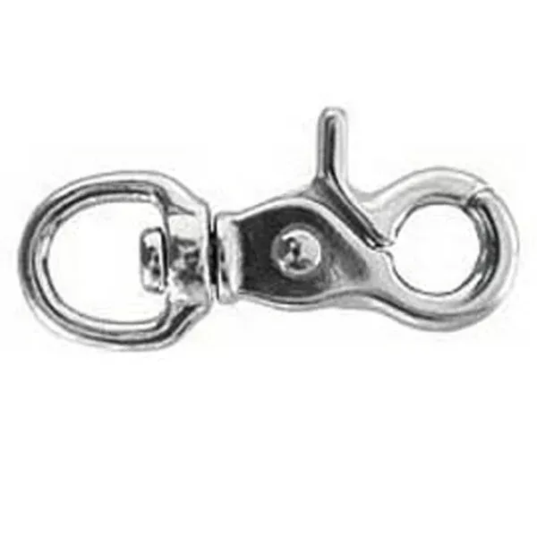 HILASON 3/4" Round Eye Trigger Snap Stainless Steel (SS) Rust-Proof Heavy-Duty Tack Hardware (2-7/8" Long)