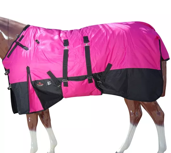 HILASON 600D Winter Waterproof Poly Horse Blanket Belly Wrap Pink