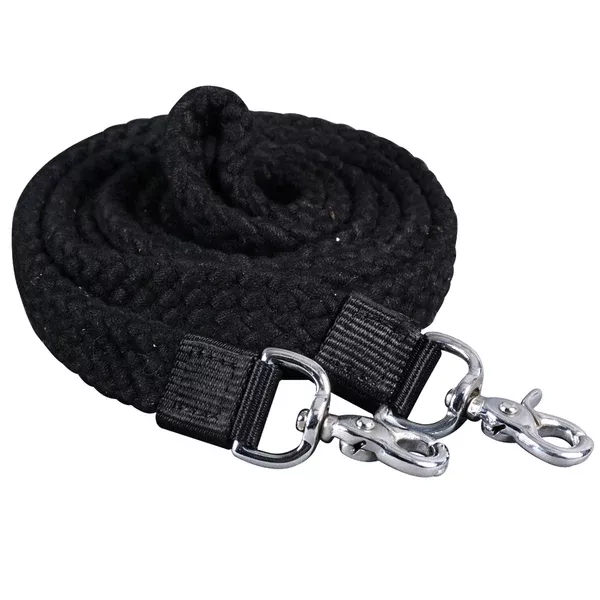 Hilason Braided Flat Cotton Roping Rein Trigger Snap 1" X 7Ft