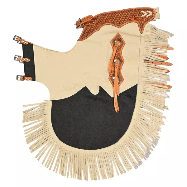 HILASON Bull Riding Chinks Pro Rodeo Western Smooth Leather