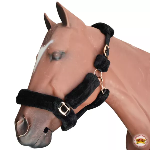 Hilason Comfort Fleece Nylon Horse Halter Black