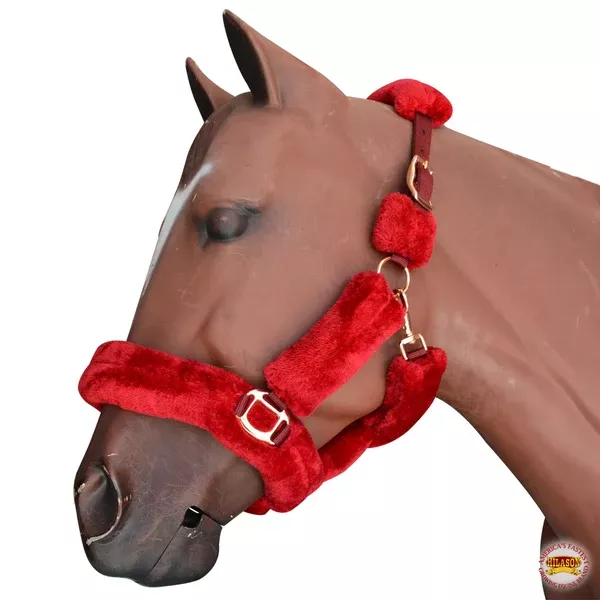 Hilason Comfort Fleece Nylon Horse Halter Maroon