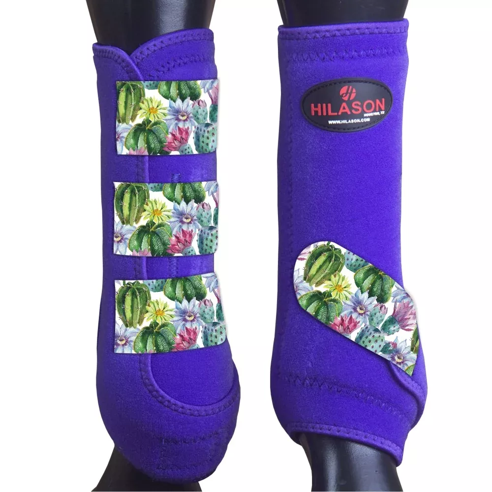Hilason Horse Medicine Sports Boots Front Leg Purple Seamlesscactus