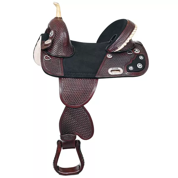 HILASON Horse Saddle Treeless Trail Barrel American Leather