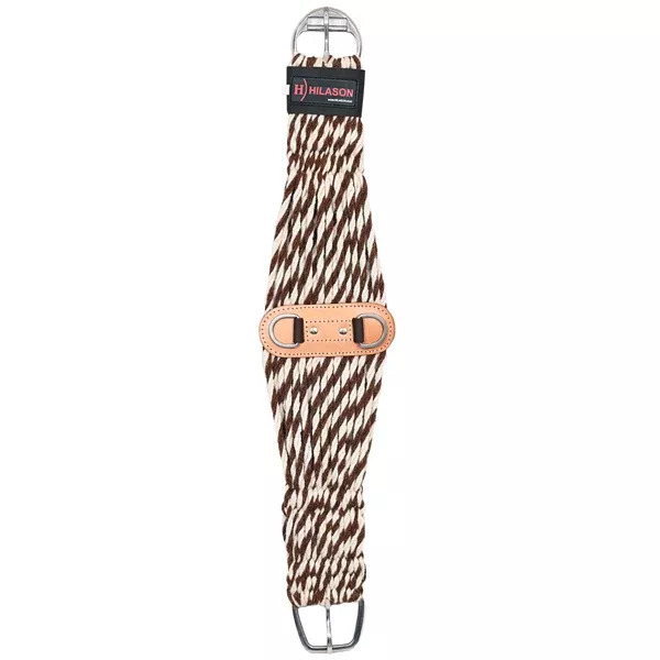 HILASON Horse Western 27 Strand Double Weave Two-Tone Roper Cinch