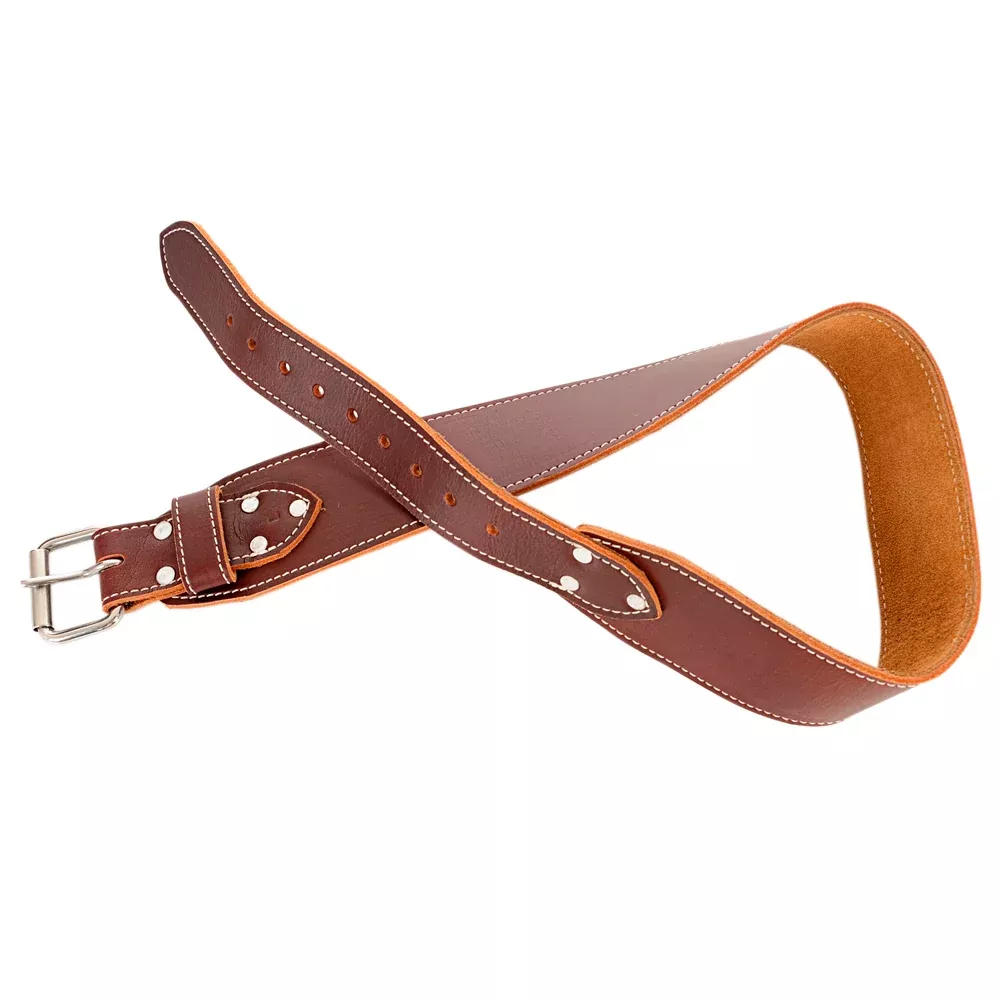 Hilason Leather 3" Ranger Work Tool Belt 2" Heavy Nickel Roller Buckle