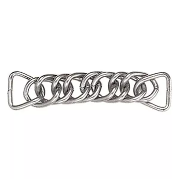 Hilason Nickel Plated Double Link Horse Curb Mouth Chain