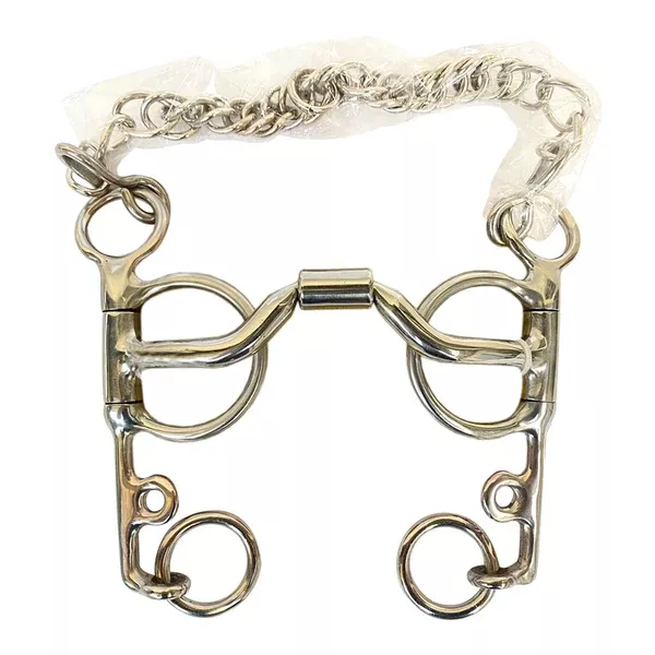 HILASON Pelham Forward Low-Ported Bit Stainless Steel Horse Bits