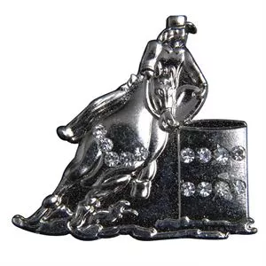 HILASON Screw Back Concho 1.5 In Barrel Racer Nickle Plated Saddle