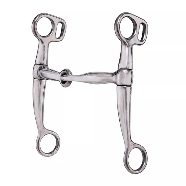 HILASON SS Horse Breaking Bit 5" Training Bit Copper Roller & Swivel Shanks – Professional Schooling Bit for Young Horses