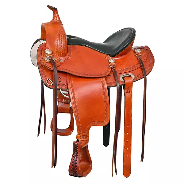 HILASON Western American Leather Horse Saddle Wide Gullet Trail