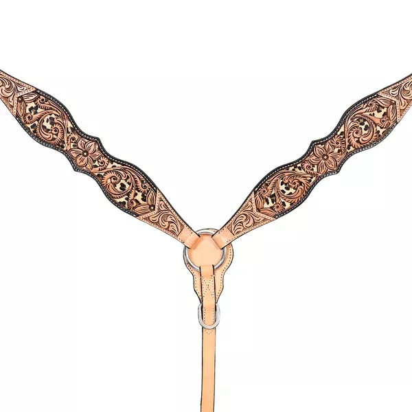 HILASON Western Horse Headstall Breast Collar Leather Brown
