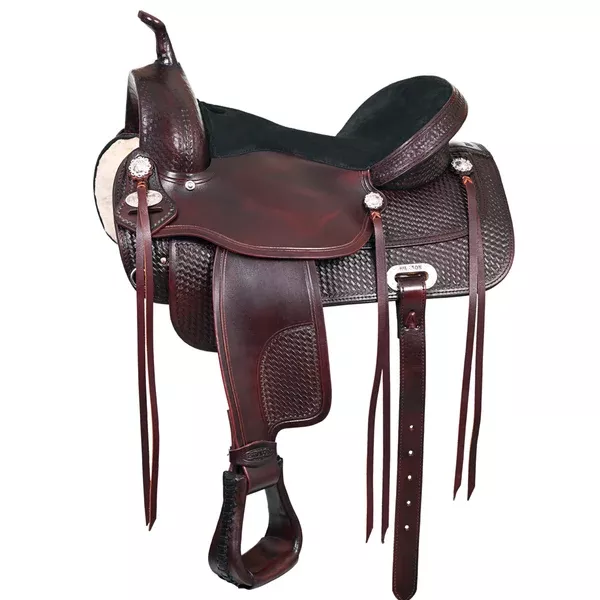 HILASON Western Horse Saddle American Leather Treeless Trail