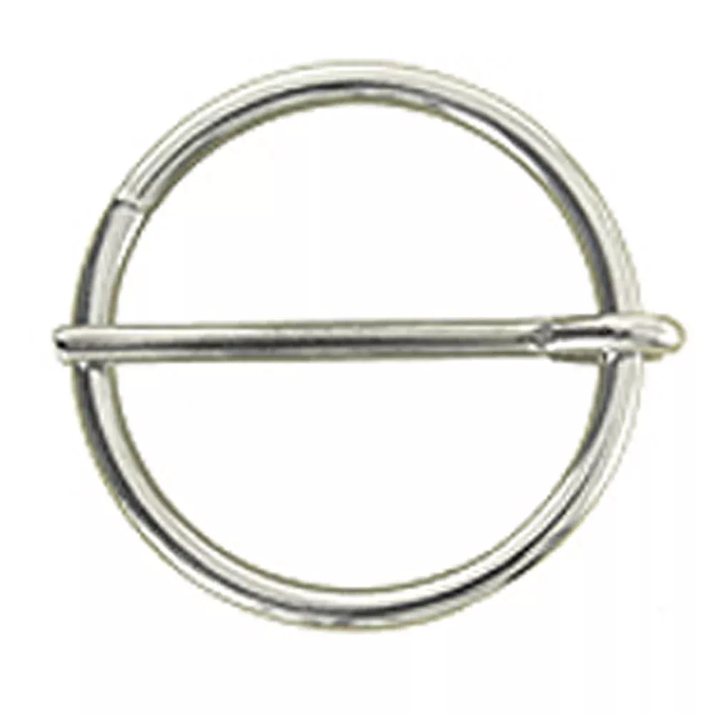 Hilason Western Horse Tack Nickle Plated Cinch Round Buckle