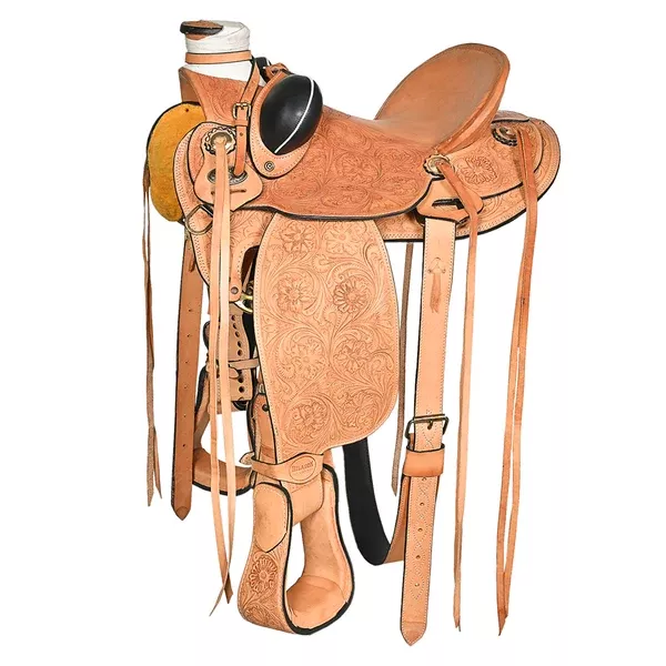 HILASON Western Horse Wade Saddle American Leather Ranch Roping
