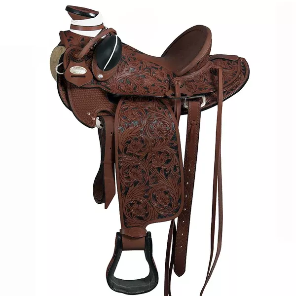 HILASON Western Horse Wade Saddle Leather Ranch Roping Dark Brown