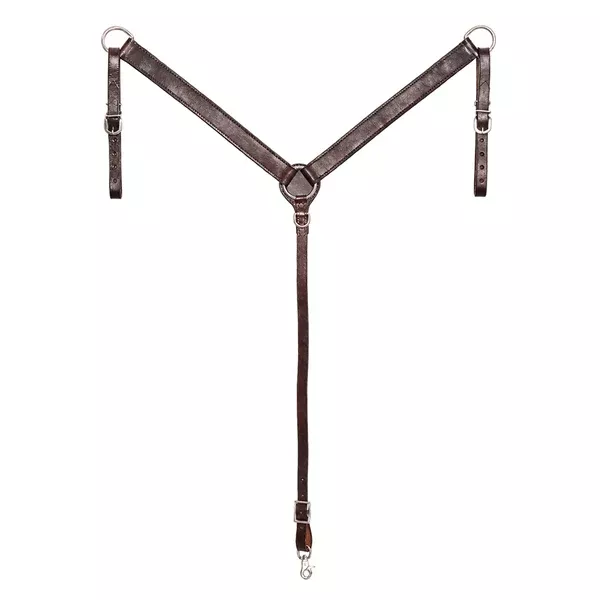 HILASON Western Leather Horse Breast Collar for Riding & Training, Adjustable Premium Leather Tack with Durable Hardware