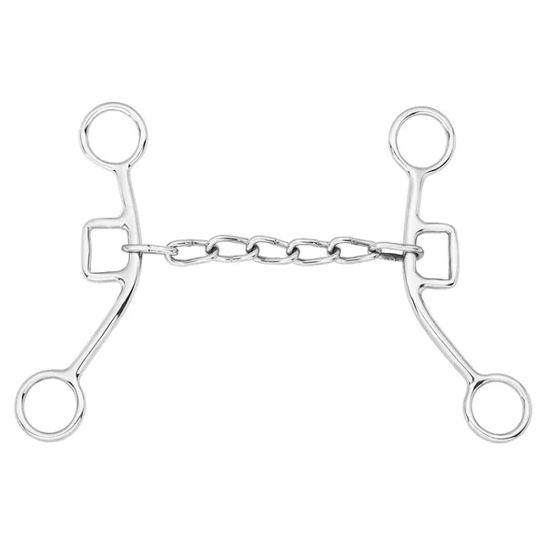 HILASON Western Light Fixed Cheek Chain Bit Stainless Steel for Training