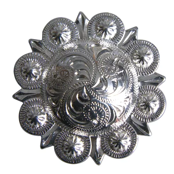 HILASON Western Nickle Plated Berry Conchos