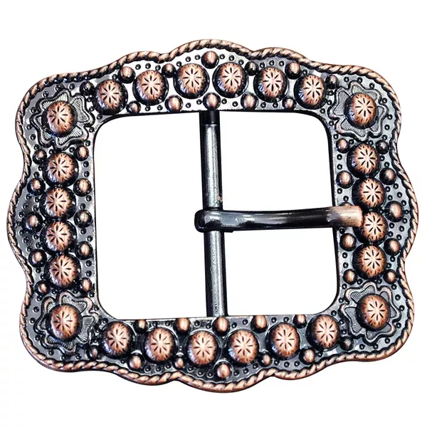 HILASON Western Screw Back Concho Copper Finished Belt Buckle With Rope Edge