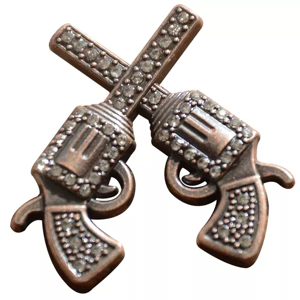 HILASON Western Screw Back Concho Crystal Bling Cross Pistol Saddle