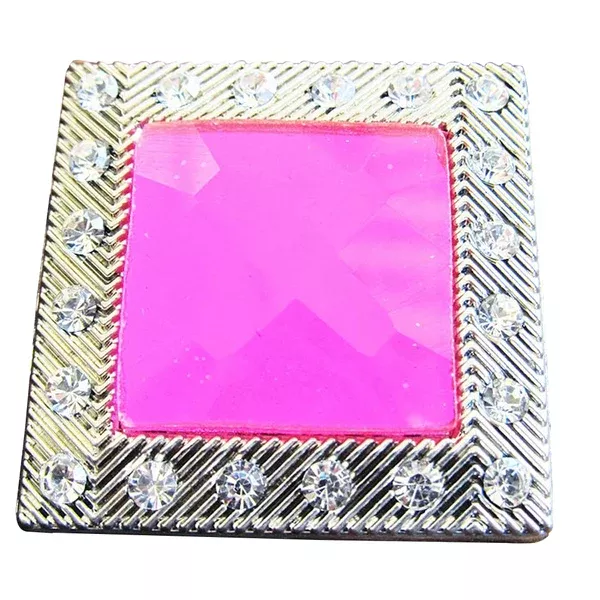 HILASON Western Screw Back Concho Light Fuschia Square Crystals Bling